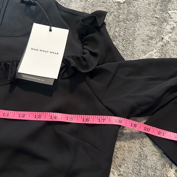 Who What Wear Black Ruffle Dress size Small - Picture 8 of 11